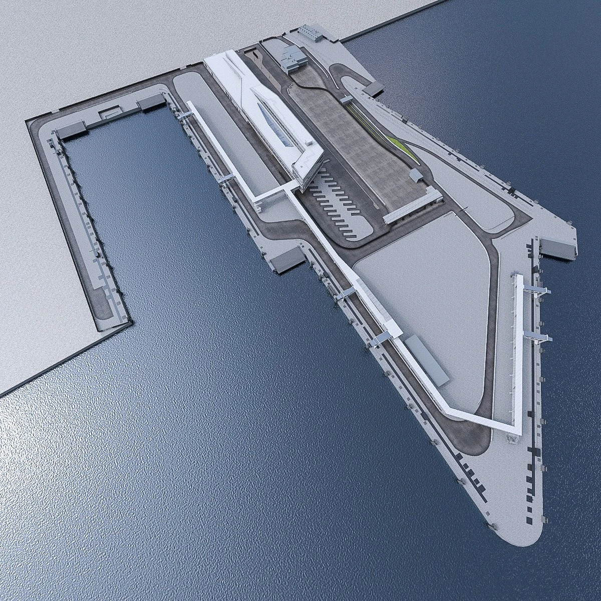port terminal 3D Model .c4d .max .obj .3ds .fbx .stl .blend 