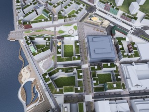 stockholm seafront urban area 3D Model