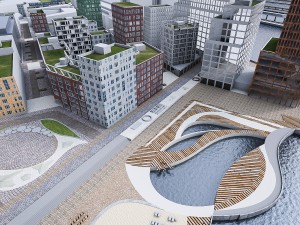 stockholm seafront urban area 3D Model