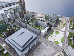 stockholm seafront urban area 3D Model