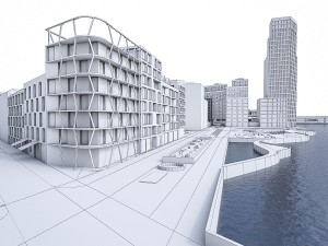 stockholm seafront urban area 3D Model