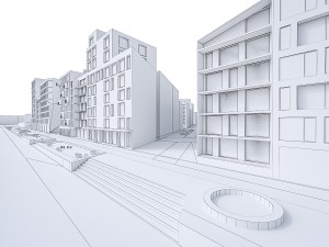 stockholm seafront urban area 3D Model