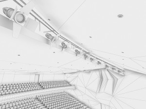 theater interior 1200 seats 3D Model