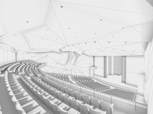 theater interior 1200 seats 3D Model
