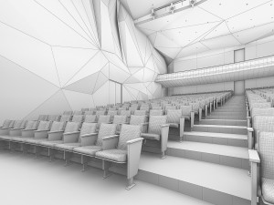 theater interior 1200 seats 3D Model