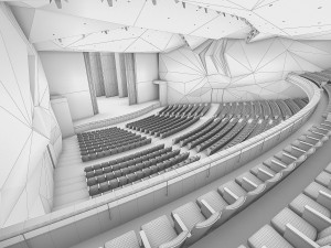 theater interior 1200 seats 3D Model