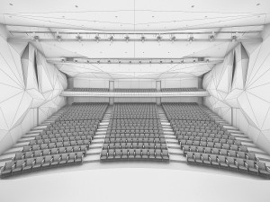 theater interior 1200 seats 3D Model