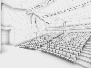 theater interior 1200 seats 3D Model