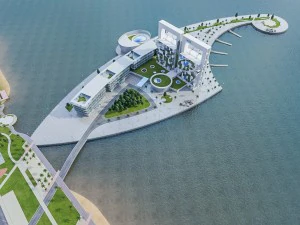 호텔 리조트 단지 3D 모델