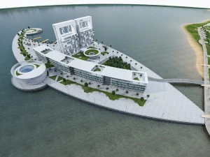hotel resort complex 3D Model