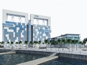 hotel resort complex 3D 模型
