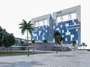 hotel resort complex 3D 模型