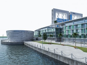hotel resort complex 3D 模型