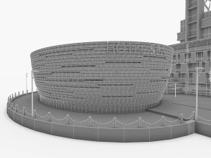 hotel resort complex 3D Model