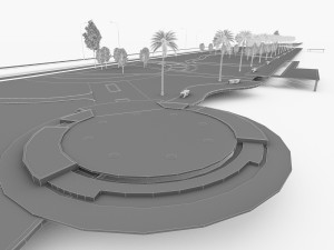 hotel resort complex 3D 模型