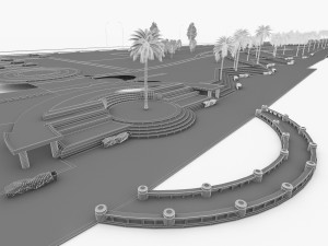 hotel resort complex 3D 模型