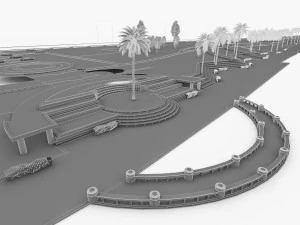 hotel resort complex 3D Model