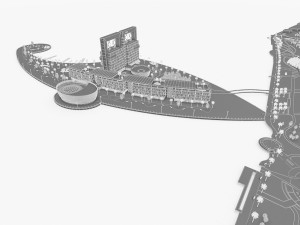 hotel resort complex 3D 模型