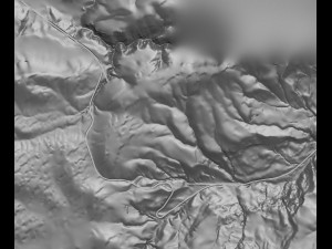 mountain terrain with highway and tunnel 3D Modell