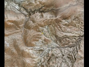 mountain terrain with highway and tunnel 3D Modell