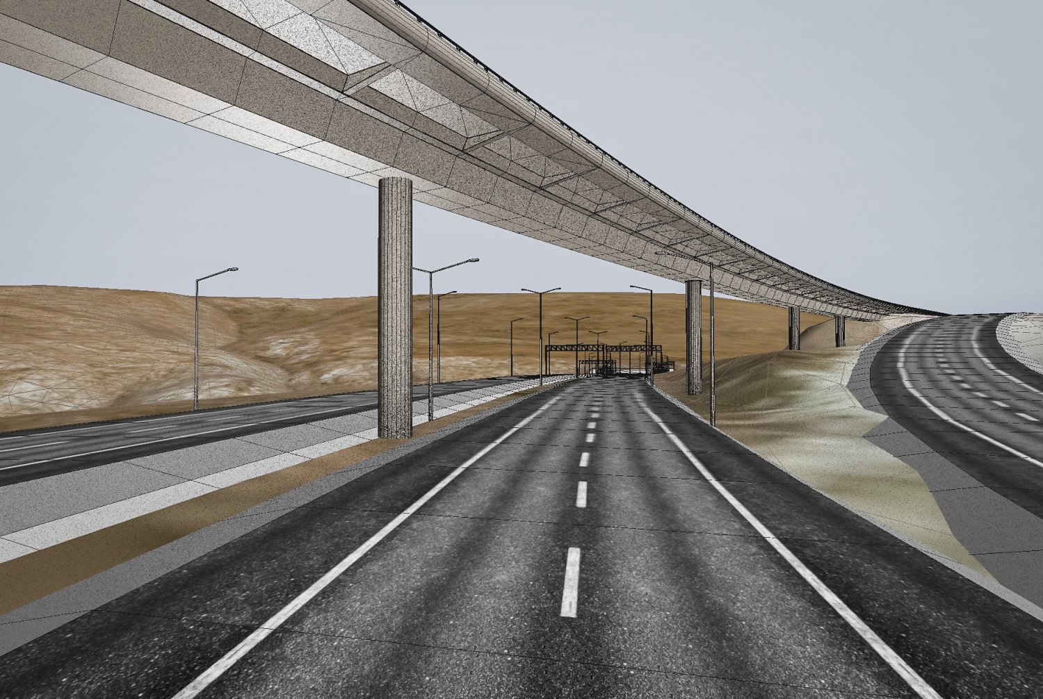 Mountain Terrain With Highway And Tunnel 3d Model In Hall 3dexport