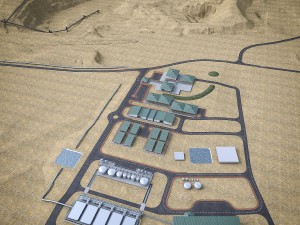 industrial mining factory 3D 모델