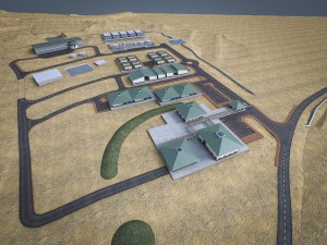 industrial mining factory 3D 모델