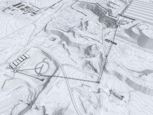 industrial mining factory 3D 모델