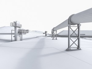 industrial mining factory 3D 모델