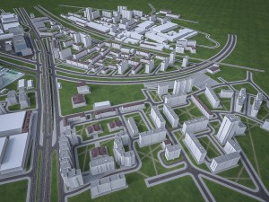 residential and industrial urban area Modelo 3D