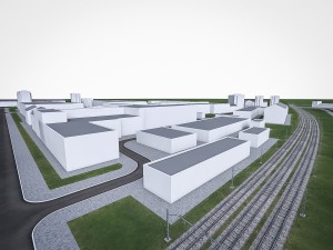 residential and industrial urban area Modelo 3D