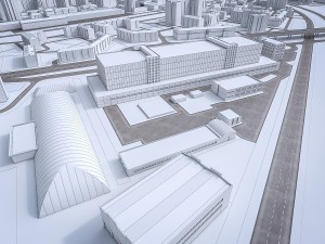 residential and industrial urban area Modelo 3D