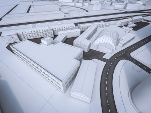 residential and industrial urban area Modelo 3D