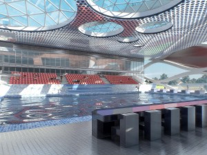 sport complex exterior interiors Modello 3D