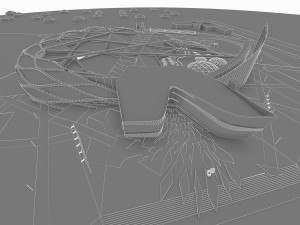 sport complex exterior interiors Modello 3D