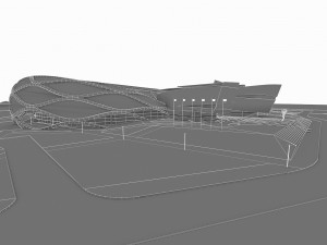 sport complex exterior interiors Modello 3D