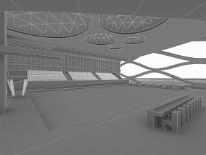 sport complex exterior interiors Modello 3D
