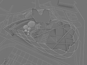 sport complex exterior interiors Modello 3D