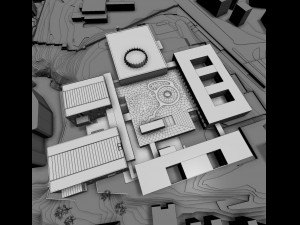 campus buildings set 3D Model