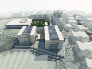 campus buildings set 3D Model
