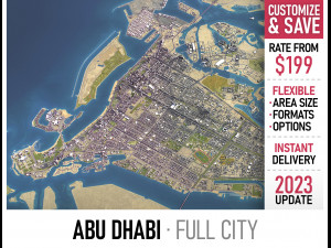 Abu Dhabi - 3D City Model 3D Model
