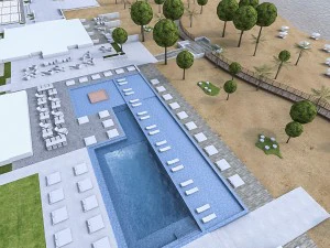 beach residences resort 3D Model