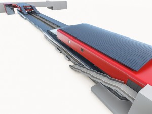 urban railway train station Model 3D