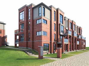 neighborhood residential complex Model 3D