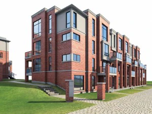 neighborhood residential complex 3D Model