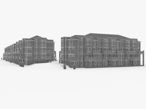 neighborhood residential complex Model 3D