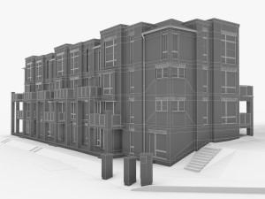 neighborhood residential complex Model 3D