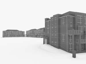 neighborhood residential complex Model 3D
