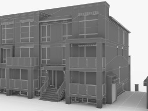 neighborhood residential complex Model 3D