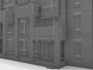neighborhood residential complex Model 3D